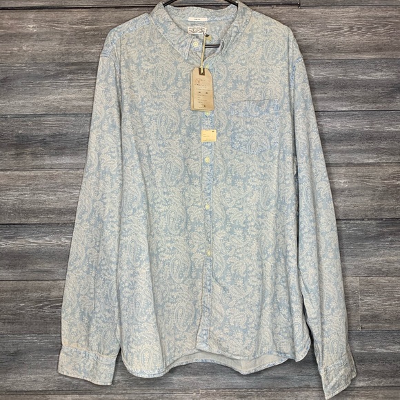 All Saints Other - All saints Erskine LS Shirt Bleach Indigo NWT